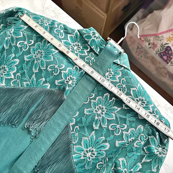 Vintage Lilia Smitty Forest Green Western Midi Dress size 11/12 modern size 8 - Picture 16 of 16